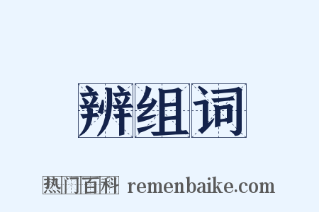 辨组词是什么意思的图片